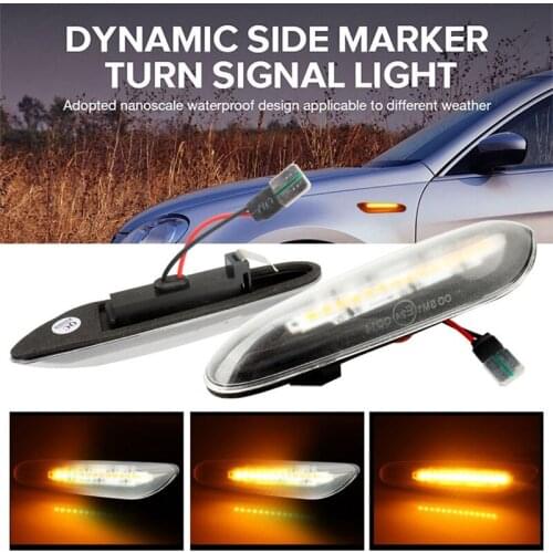 Dynamic LED Fender Side Marker Light Turn Signal Light Sequential Lamp for BMW 1 3 5 Series E60 E61 E81 E82 E88 E90 E91