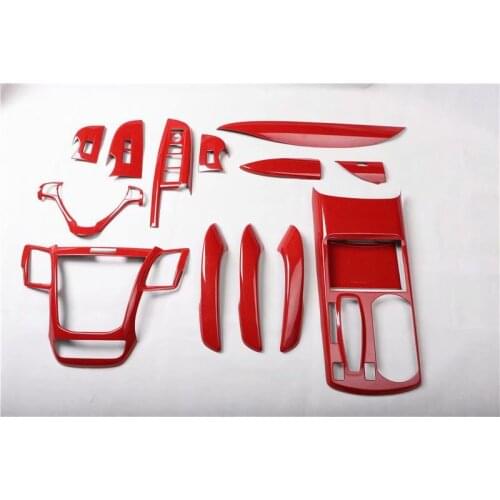 For Acura RDX 2013-2016 15 PCS Carbon Fiber Red ABS Car interior trim Car Styling Accessories