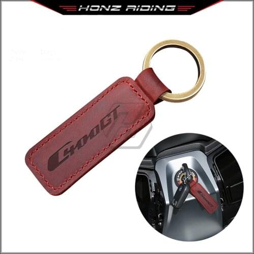 For BMW C400GT C400 Scooter Models Motorcycle Keychain Cowhide Key Ring