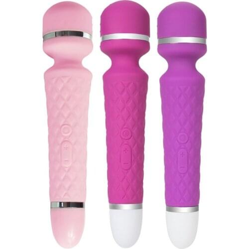 Dildo Vibrator for Woman Clitoris Stimulator 7 Speeds Powerful Magic Wand Adult Massager USB Rechargeable Body AV Stick Sex Toys