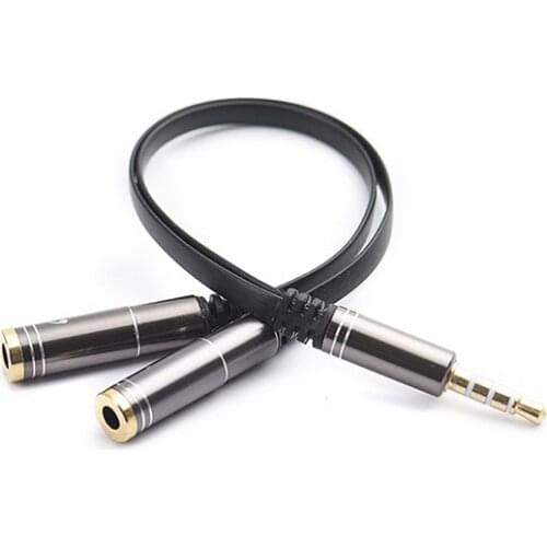 Laptop Headset 2 In 1 Conversion Line 3.5mm Headset Audio Microphone Adapter Cable Splitter 1trrs Jack To 2 Trs Aux Jack