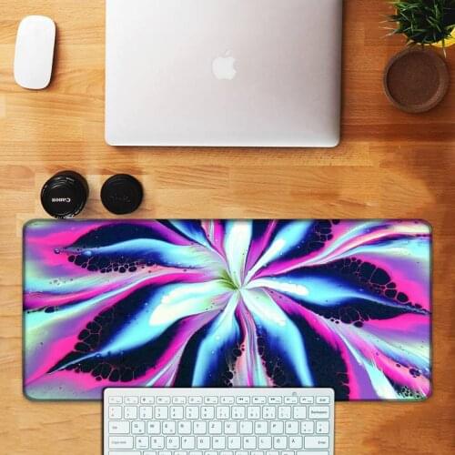 Color paint art Locking Edge Game Extra Large Mouse Pad Big Computer Gaming Mousepad Anti-slip Natural Rubber Gaming Mouse Mat