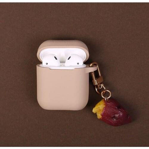 Korean baked sweet potato keychain baked sweets keychain gold buckle silver buckle airpods case sleeve pendant