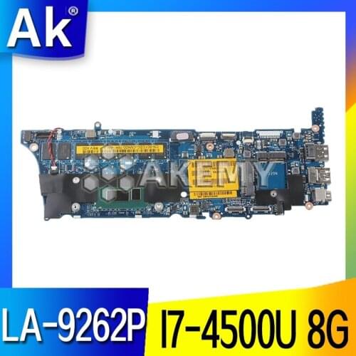 LA-9262P motherboard For DELL XPS 12 9Q33 motherboard VAZA0 LA-9262P REV:1.0 motherboard I7-4500U 8GB RAM Test 100