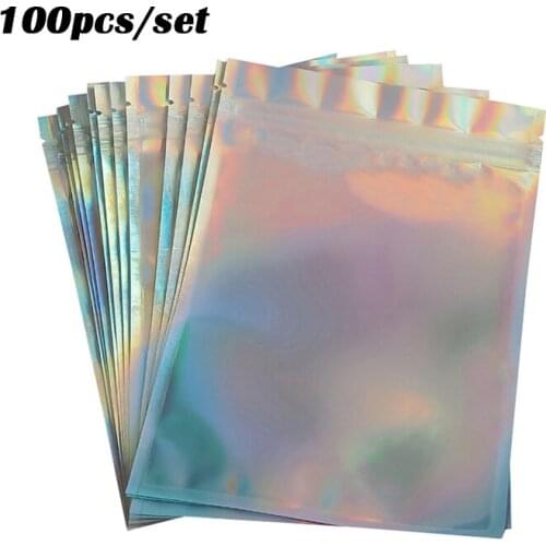 PET laser film packaging bag gift aluminum foil composite ziplock bag mobile phone accessories packaging bag cosmetic pull-out