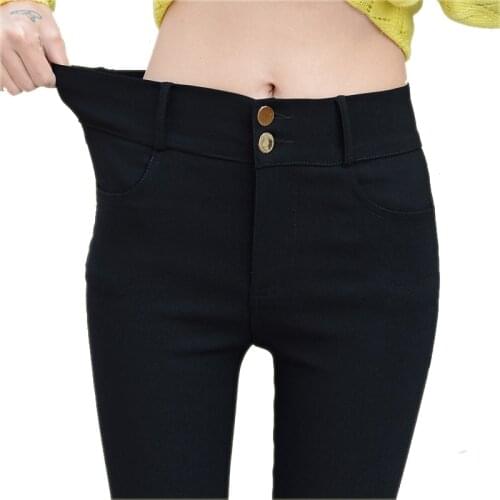 Fashion 2019 New Spring Elegant Womens OL Work Wear Slim Stretch Pencil Pants Trousers Leggings For Women Female Plus Size 1340