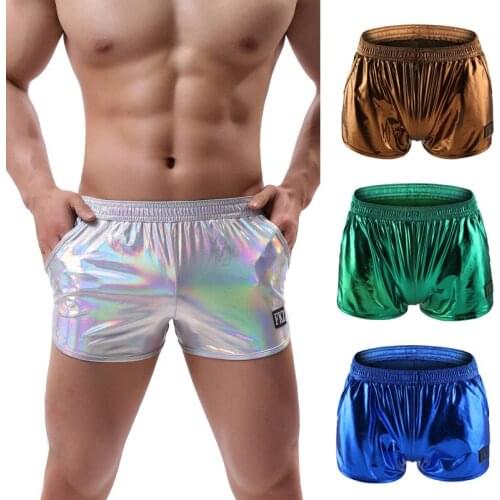 Mens Boxer Nylon Silk Fabric Loose Comfort Shorts for Fitness Competition -OPK