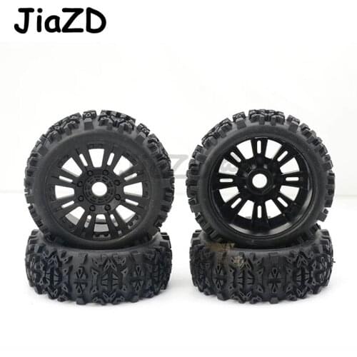 2PCS/4PCS 17mm Hub Wheel Rim & Tires Tyre for 1/8 Off-Road RC Car Buggy Redcat Team Losi VRX HPI Kyosho HSP Carson Hobao Y09
