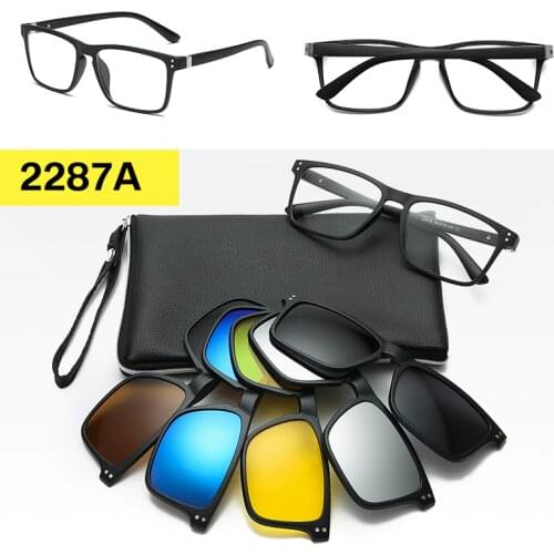 Eyeglasses Frame And Magnetic Sunglasses Clip On Mens Polarized Magnet Women Polaroid Clip On Optical Glasses Frame