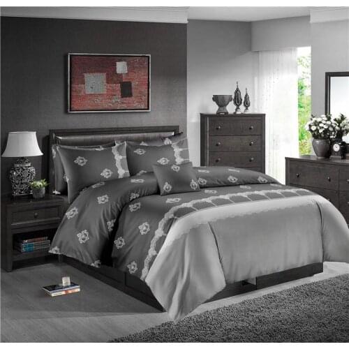 Luxury Lace Solid Color Bedding Set 3pcs Comforter Set Queen For Adults Bedclothes Quilt Cover