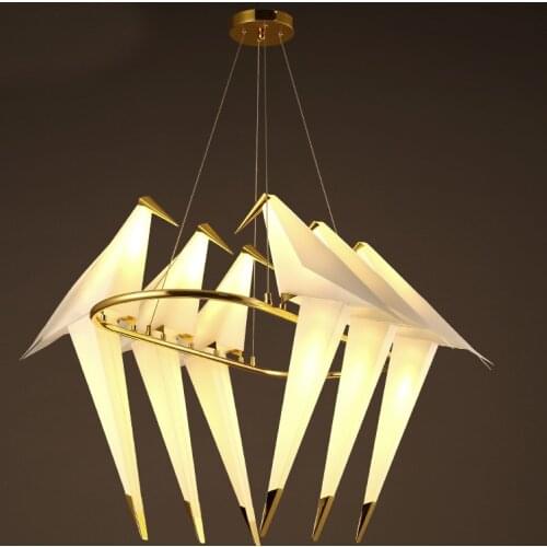 LED Posmodern Art Deco Iron Acryl Gold Designer Lustre Suspension Luminaire Lampen LED Chandelier Lighting For Dinning Room