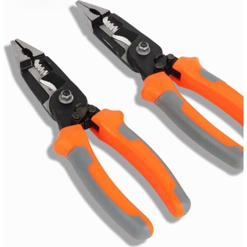Universal 6 In 1 Diagonal Electrician Pliers Long Nose Pliers Wire Stripper Cable Cutter Terminal Crimping Tools Wire Cutters El