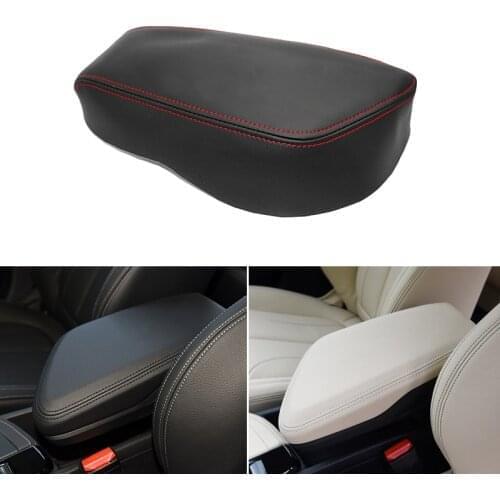 Only LHD Car styling Microfiber Leather Interior Center Control Lid Armrest Box Cover Trim For BMW X1 F48 2016 2017 2018 2019