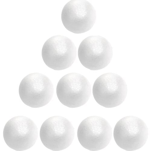 10pcs 4cm Christmas Ball Ornament Decoration Christmas Hanging Ball Modelling Craft Solid Polystyrene Foam Balls Round Spheres