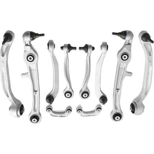 10pcs Upper & Lower Suspension Control Arms Set for Bentley Gt Gtc & Flying Spur 3W0407505, 3W0407509, 3W0407693, 3W0407151