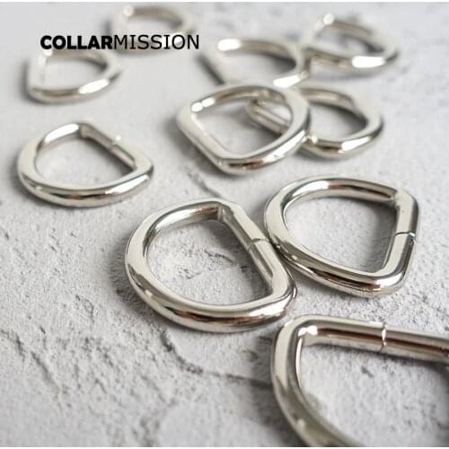 20pcs/lot wholesale D-shaped buckle unwelded D ring semicircle button for 20mm Webbing needlework diy dog collar accessory DK20Y