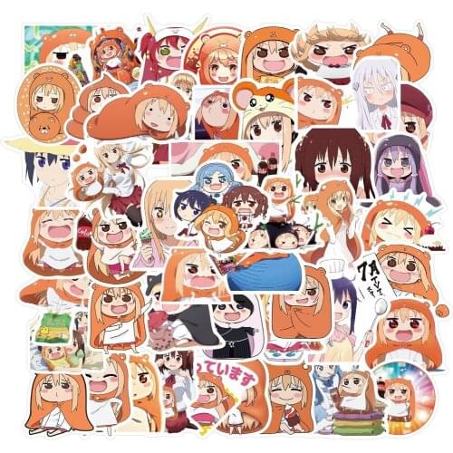 50Pcs Japanese Style Anime Himouto! Umaru-chan Stickers Cartoon Kid Paper Sticker for Scrapbooking Message Notebook Laptop Phone