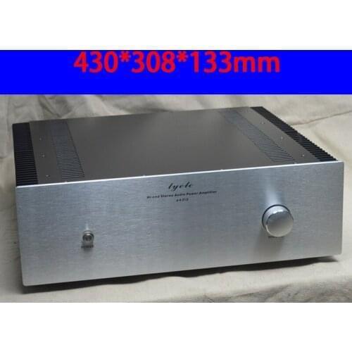 KYYSLB 430*308*133mm Aluminum Panel Class A Amplifier Chassis Box House DIY Enclosure with Cooling Holes Amplifier Case Shell