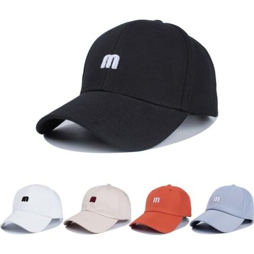 Unisex Letter M Baseball Cap Snapback Cotton Hat Hip Hop Outdoor Summer Hats For Women And Caps For Men Adjustable Casual Cap