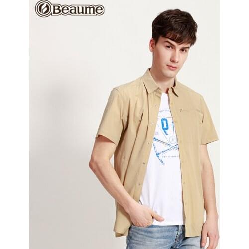 Beaume Brand Men Classic Camping Hiking Short Sleeve Shirts Summer Outdoor Breathable Quick Drying Shirts FJA62097