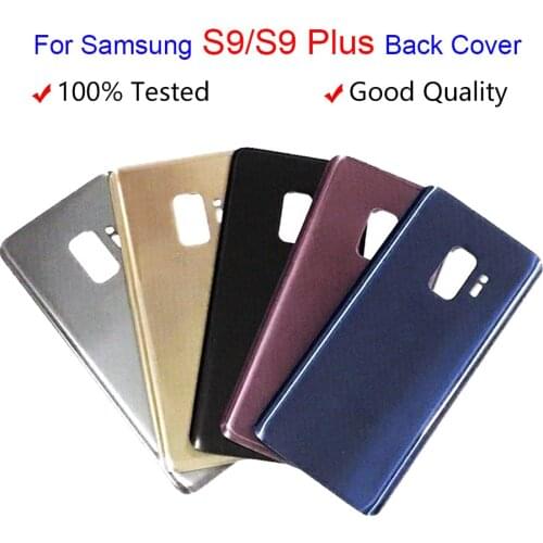 For SAMSUNG Galaxy S9 Plus S9+ G965 SM-G965F S9 G960 SM-960F Glass Back Battery Housing Repair Cover Rear Door Case Replacement