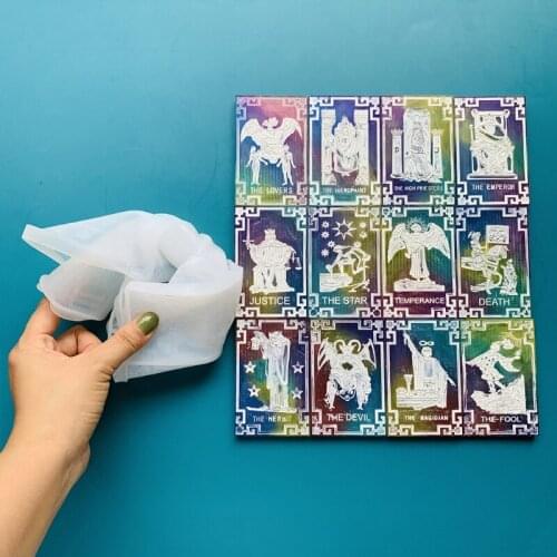 Taluo Card Resin Mold Silicone Mold for Resin Casting Epoxy Molds for DIY Personalized Taluo Card Games Resin Jewelry