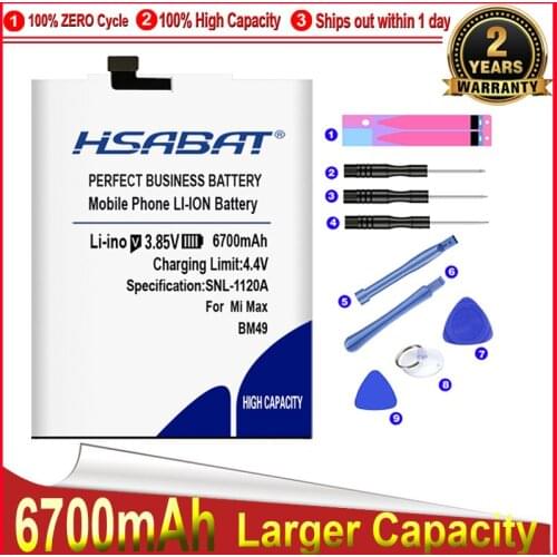 HSABAT Xiaomi Mi Max 3 Phone Batteries