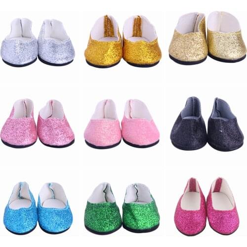 Doll Toy Shoes 7cm Sequined Doll Shoes, Handmade, For 43cm Reborn Baby Dolls And 18 Inch American Dolls, The Best Ggift For A Gg