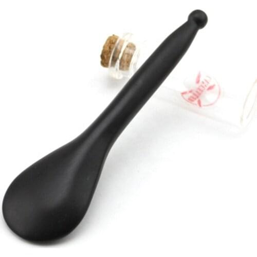 Spoon Shape Black Bian Stone Massager Tools for Hand Message Needle Massage Body Cure Gua Sha Points Tool Healthcare