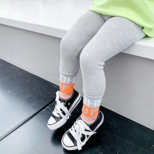 Girls Leggings Letters Baby Kids Leggings Autumn Clothes Pants Toddler Child Soft Knitted Pants Trousers