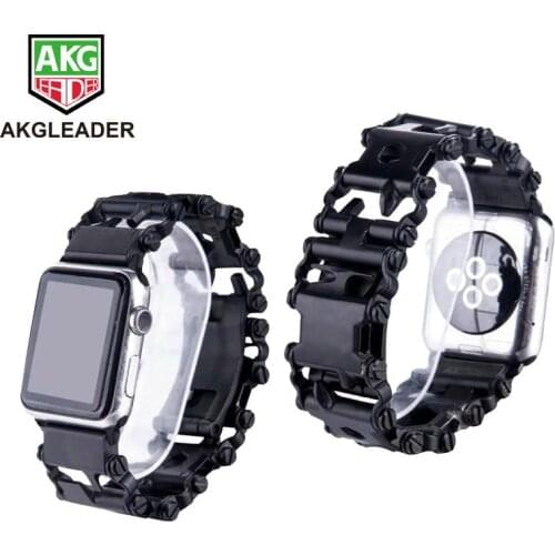 For Apple Watch Series 4 40/44mm Wrist Bracelet Metal Strap Mechanical Chain Watch Band Strap For Apple Watch Series 1 2 3 38/42