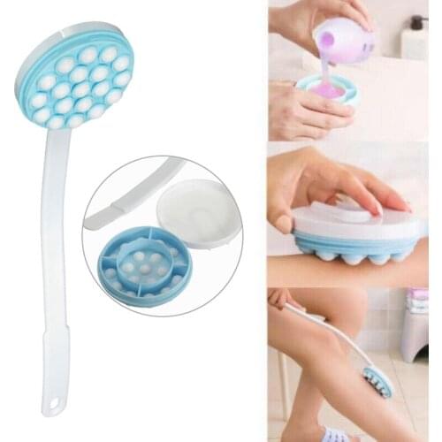 Dropshipping High Quality Long Handle Cream Lotion Applicator Back Massager Scrubber for SPA Bath Tool SMJ