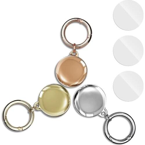 Soft Silicone Plating Anti-lost Protective Track Holder Case For Apple Airtags Cover Keychain Ring Protect Sleeve For Air Tag