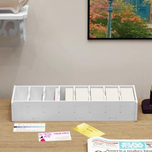 N0HC Creative DIY Business Card Storage Case Business Index Card Organizer Holder 100 Cards 8 Divider for Office/School