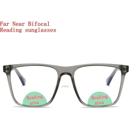 Outdoor Photochromic Bifocal Reading Glasses Ultralight Presbyopic Eyeglasses Frame Women&Men Computer Optical Glasses NX