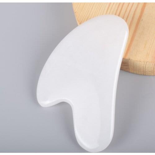 Jade Face Care Massager Heart Shape Gua Sha Tool Natural Stone Crystal Mineral Massage Eye Skincare Scraper Wrinkle Apparatus