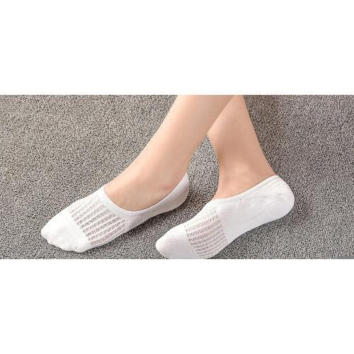 5 Pairs/Lot Dazzling Girls Summer New Thin Cool Mesh Breathable Invisible Socks Womens Simple Hollowed Bamboo Shallow Socks