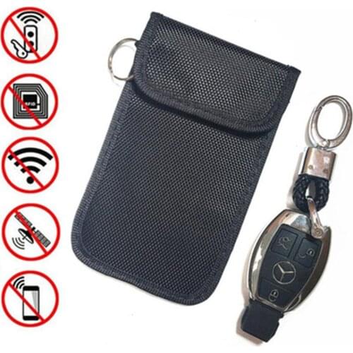2021 Newest Hot 1pc Anti-theft Car Key Fob RFID Signal Blocker Faraday Signal Blocking Pouch Bag Key Wallets promotion