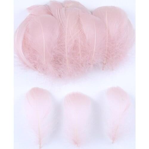 100Pcs Makaron Colors Natural Goose feather 8-12CM DIY Jewelry Accessory feathers for Crafts Wedding Party Decoration Plume