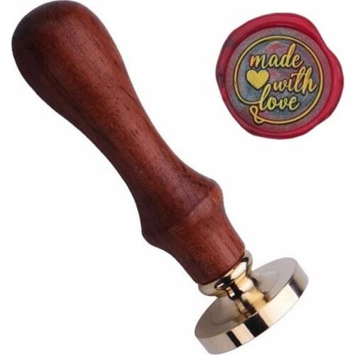 Made with Love seal stamp Heart Sellos Wax Seal Stamp Envelope sealing wax Stamps for Boy Girl Wedding Invitation Copper Head