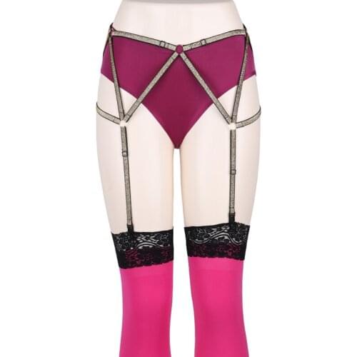 Sexy Adjustable Women Body Harness Gothic Sock Garters Stocking Garters Elastic Suspenders Belt 90s Fetish Wear Lingerie L0028