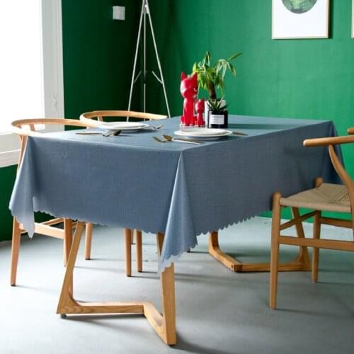 Modern and simple pvc solid color waterproof dining table tablecloth oil-proof and anti-scald coffee table tablecloth mat