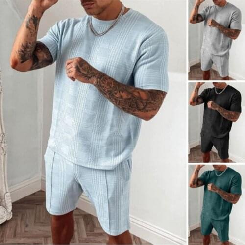 Tracksuit Men Short Sets Mens Pants Fashions Men Cropped Sweatshirt Men Outfit Set Mens Tracksuits 2021 Two Piece Set Summer