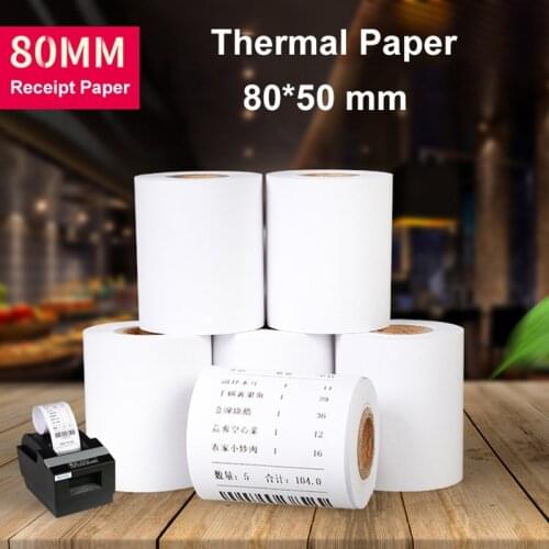 Thermal Paper 80x50mm Receipt Paper POS Cash Register Receipt Roll For 80mm Thermal Printer for Supermarket Pos Machine Paper