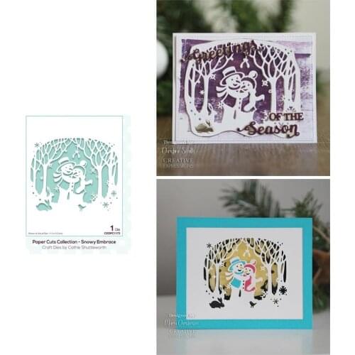 Winter couple snowman Metal Cutting Dies for DIY Scrapbooking Photo Album Decorative Paper Greeting Card Template Card Making