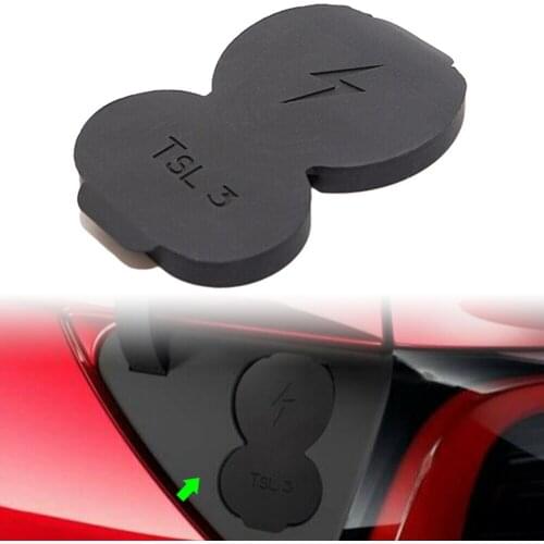 1pc Black Silicone Charging Port Cover for Tesla Model 3 European Version