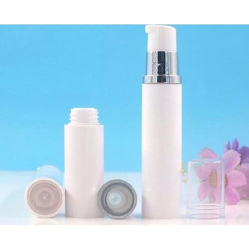 10ML clear airless plastic bottle silver pump clear lid lotion emulsion serum mist sprayer hyaluronic toner skin care packing