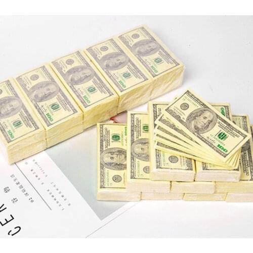 10 Pcs/Set Thick 3 Layers Paper Napkins Party Supplies Creative Dollars Money Printed Toilet Bath Pocket Tissue Paper