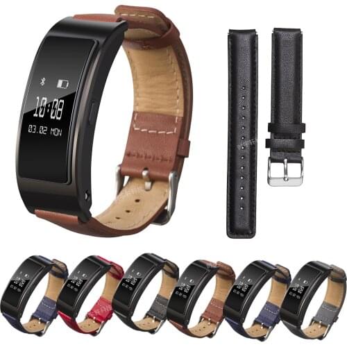 16mm Genuine Leather bracelet men women band For huawei talkband B3 B6 wristband Strap
