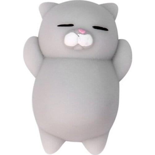 2017 Fashion Mini Kawaii anti-stress toys Cute Mochi Squishy Cat Squeeze Healing Fun Kids Kawaii Toy Stress Reliever Decor